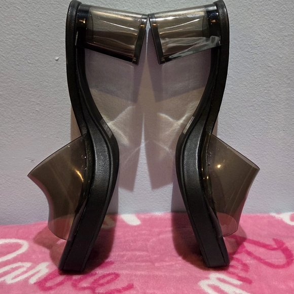 Wild Pair Women's Orleensv Black Vinyl Block Heel, Size 9.5M - Picture 3 of 7